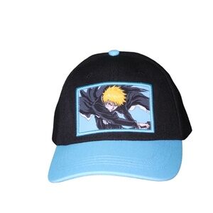 Bleach Anime Series TV Ball Cap‎ Adjustable Strap Black/Blue Hat Men's OS